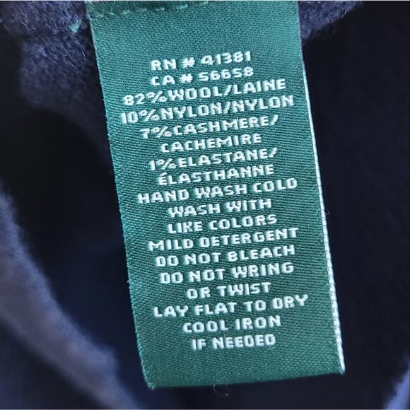 Lauren Ralph Lauren Cashmere Wool Blend Double Breasted Cardigan Sweater Small - Picture 6 of 6